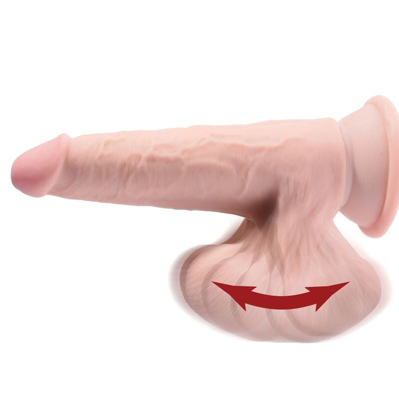 KING COCK PLUS 3D DILDO SWINGING BALLS 245 CM NATURAL