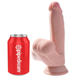 KING COCK PLUS 3D DILDO SWINGING BALLS 152 CM NATURAL 2