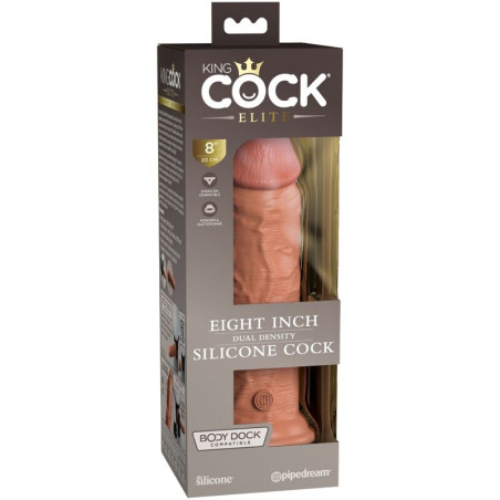 KING COCK ELITE DILDO REALISTICO SILICONA 203 CM CARAMELO