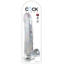 KING COCK CLEAR DILDO CON TESTICULOS 248 CM TRANSPARENTE 2