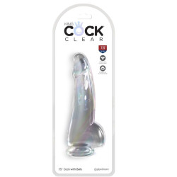 KING COCK CLEAR DILDO CON TESTICULOS 152 CM TRANSPARENTE 2