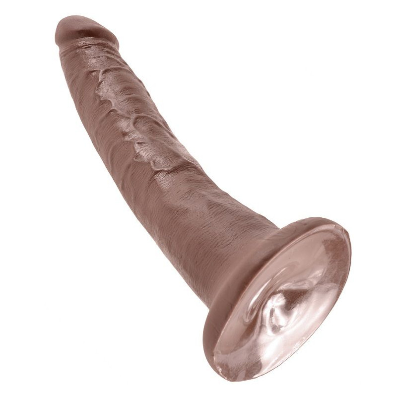 KING COCK 7 PENE COLOR CHOCOLATE 178 CM