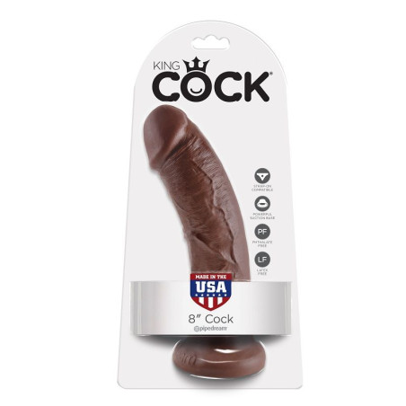KING COCK 8 PENE MARRON 203 CM