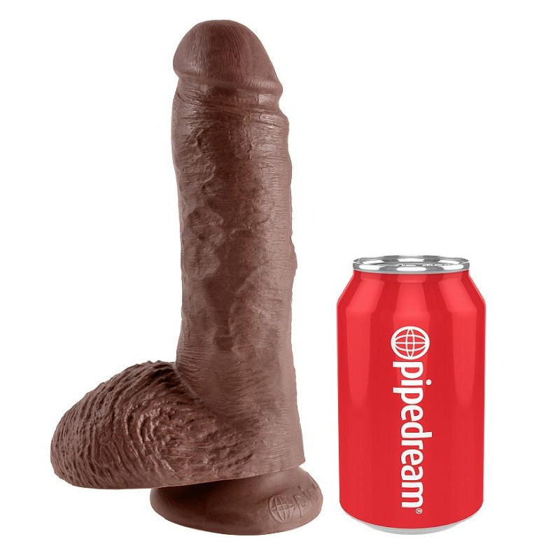 KING COCK 8 PENE REALISTICO MARRON 203 CM