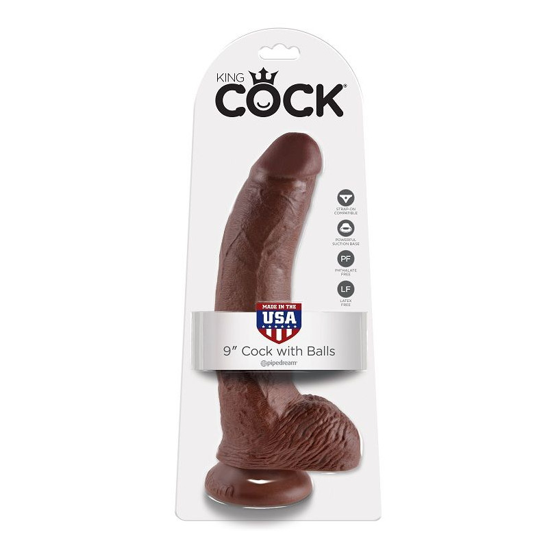 KING COCK 9 PENE REALISTICO MARRON 229 CM
