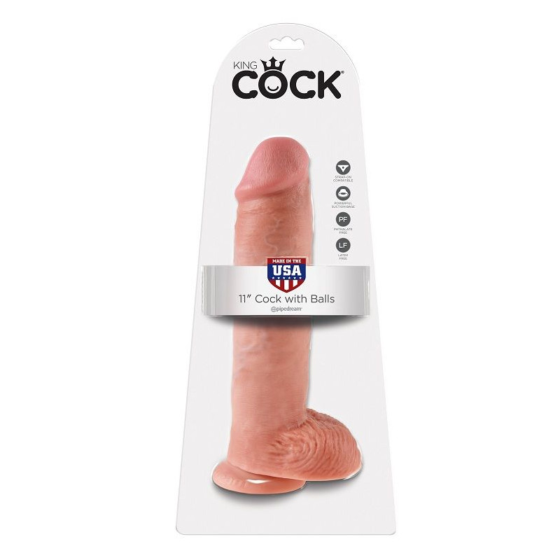 KING COCK 11 PENE REALISTICO NATURAL 28 CM