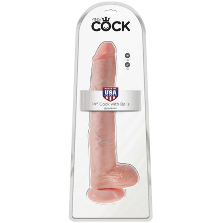 KING COCK PENE CON TESTICULOS 356 CM COLOR NATURAL