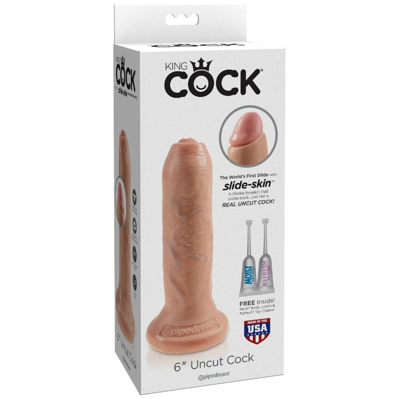 KING COCK DILDO REALISTICO UNCUT NATURAL 15 CM