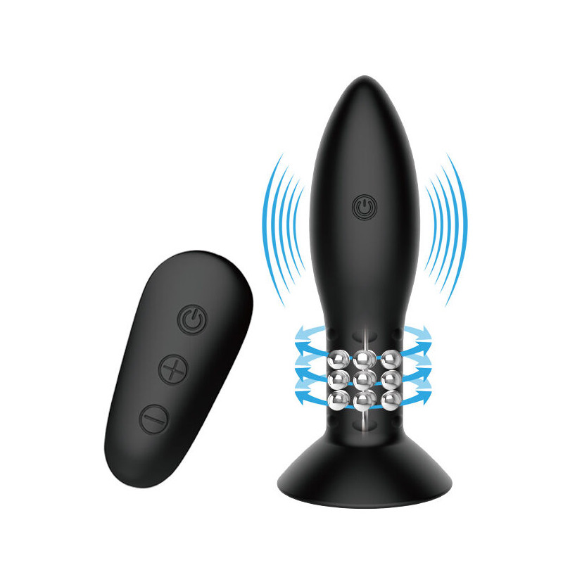 MR PLAY PLUG CON BOLAS ROTADORAS NEGRO CONTROL REMOTO