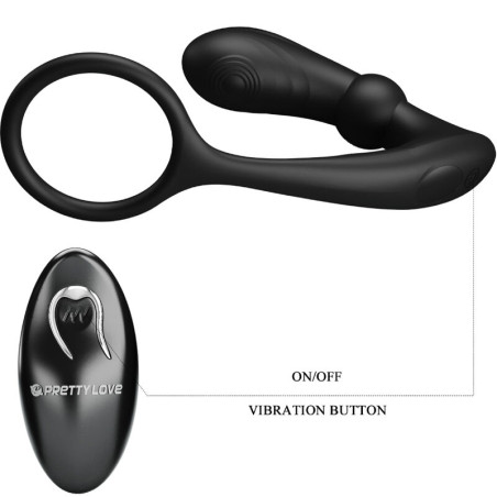 PRETTY LOVE WARREN ANILLO VIBRADOR ANAL NEGRO