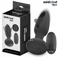 ADDICTED TOYS PLUG ANAL CON LENGUA VIBRADORA Y CONTROL REMOTO
