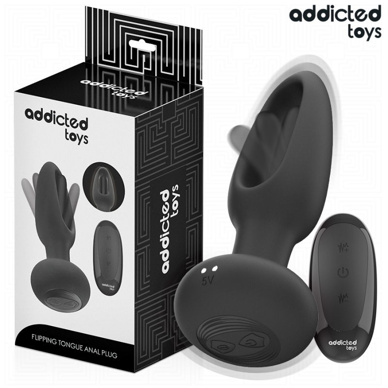 ADDICTED TOYS PLUG ANAL CON LENGUA VIBRADORA Y CONTROL REMOTO