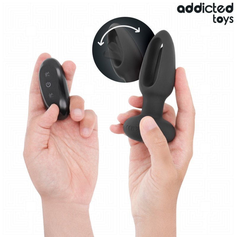 ADDICTED TOYS PLUG ANAL CON LENGUA VIBRADORA Y CONTROL REMOTO