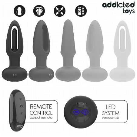 ADDICTED TOYS PLUG ANAL CON LENGUA VIBRADORA Y CONTROL REMOTO