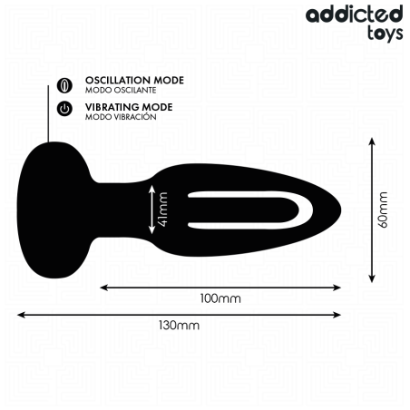 ADDICTED TOYS PLUG ANAL CON LENGUA VIBRADORA Y CONTROL REMOTO