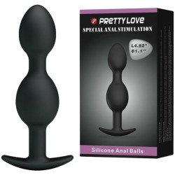 PRETTY LOVE BOLAS ANALES SILICONA 125 CM NEGRO 2