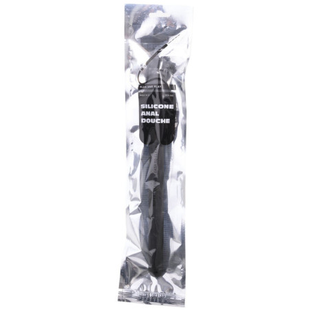 ALL BLACK DUCHA ANAL SILICONA SISTEMA STOPPER 27 CM
