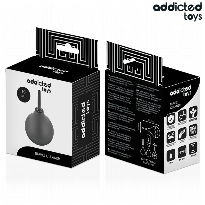 ADDICTED TOYS LIMPIADOR ANAL DE VIAJE TALLA S 90 ML