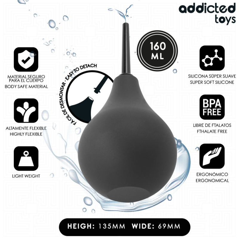 ADDICTED TOYS LIMPIADOR ANAL DE VIAJE TALLA M 160 ML