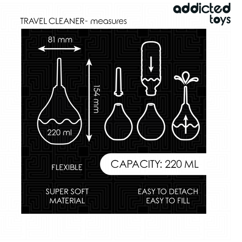 ADDICTED TOYS LIMPIADOR ANAL DE VIAJE TALLA L 220 ML