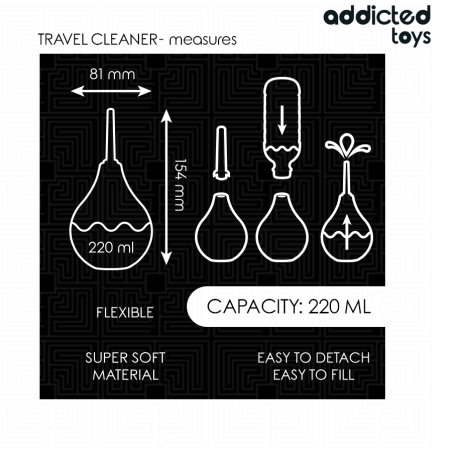 ADDICTED TOYS LIMPIADOR ANAL DE VIAJE TALLA L 220 ML