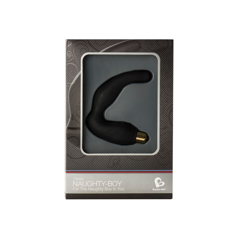 ROCKS OFF NAUGHTY BOY MASAJEADOR DEL PUNTO G MASCULINO 7 V NEGRO