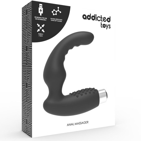 ADDICTED TOYS VIBRADOR PROSTATICO RECARGABLE MODEL 2 NEGRO