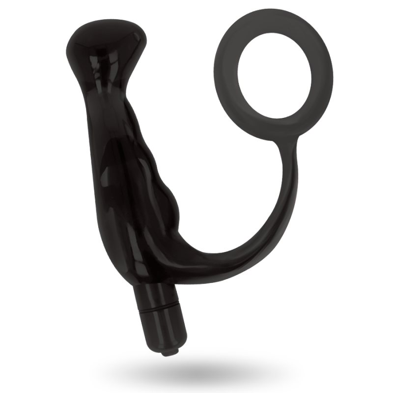 ADDICTED TOYS VIBRADOR PROSTATICO NEGRO 10 CM