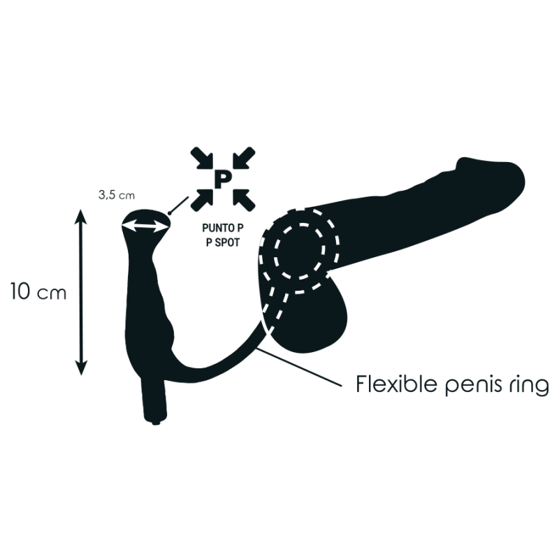 ADDICTED TOYS VIBRADOR PROSTATICO NEGRO 10 CM