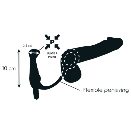 ADDICTED TOYS VIBRADOR PROSTATICO NEGRO 10 CM