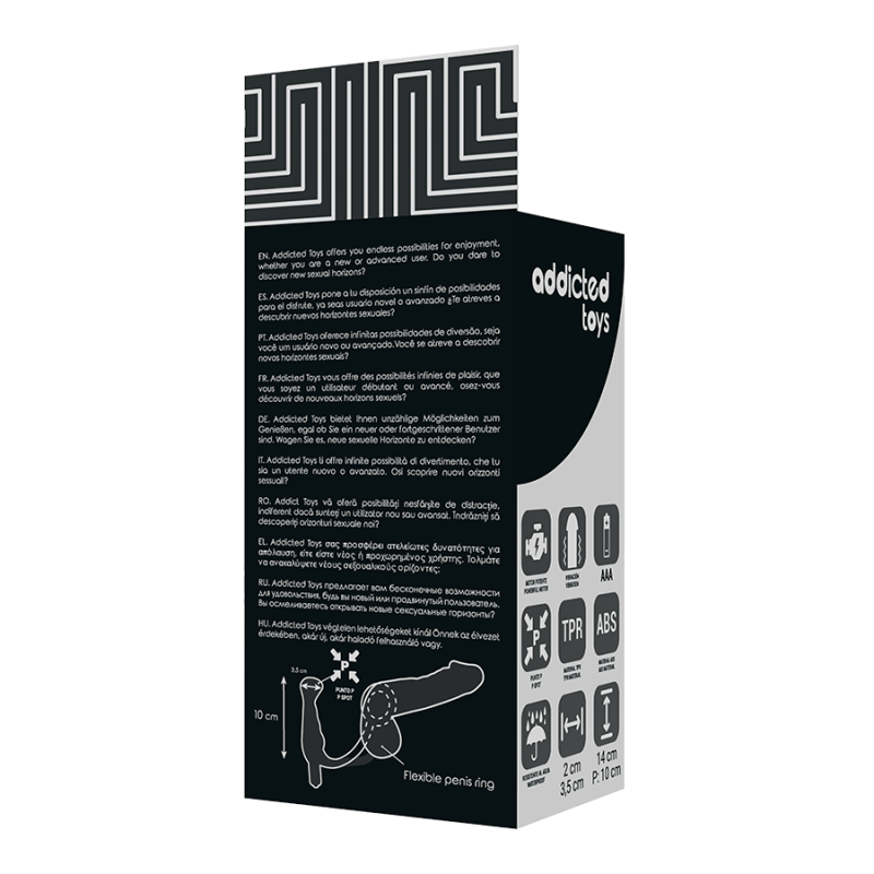 ADDICTED TOYS VIBRADOR PROSTATICO NEGRO 10 CM