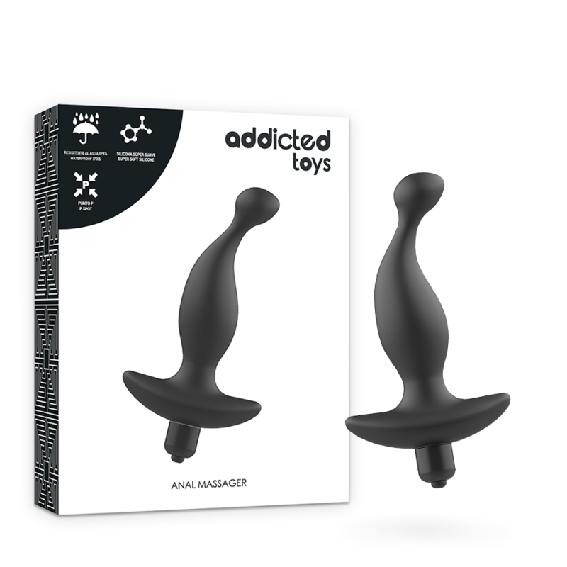 ADDICTED TOYS MASAJEADOR ANAL CON VIBRACION NEGRO MODELO 1