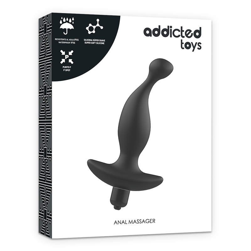 ADDICTED TOYS MASAJEADOR ANAL CON VIBRACION NEGRO MODELO 1