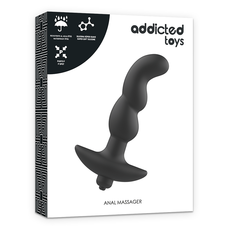 ADDICTED TOYS MASAJEADOR ANAL CON VIBRACION NEGRO MODELO 2