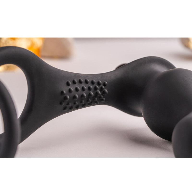 ROCKS OFF RO ZEN RRO PLUG ANAL CON ANILLO VIBRADOR PARA EL PENE NEGRO