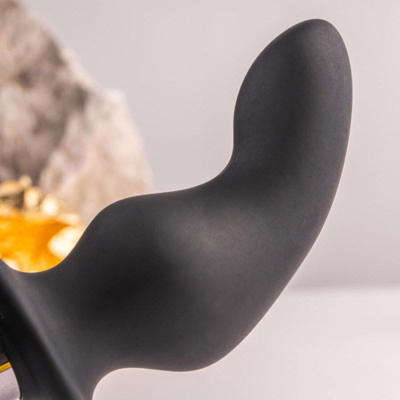 ROCKS OFF RO ZEN RRO PLUG ANAL CON ANILLO VIBRADOR PARA EL PENE NEGRO