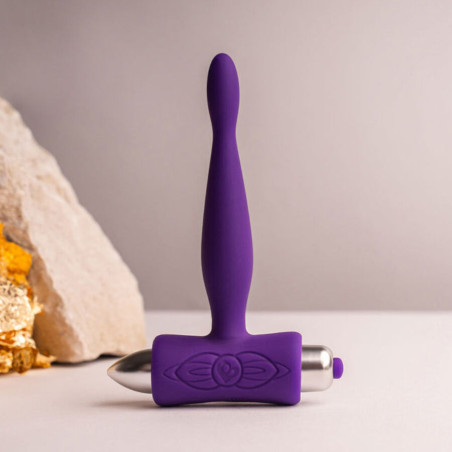 ROCKS OFF PETITE SENSATIONS TEAZER PLUG ANAL VIBRADOR MORADO