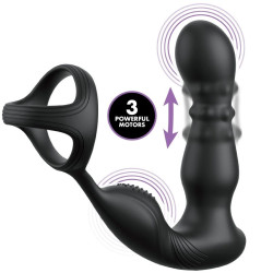 ANAL FANTASY ELITE COLLECTION ANILLO Y MASAJEADOR ANAL VIBRADOR CON CONTROL REMOTO 2