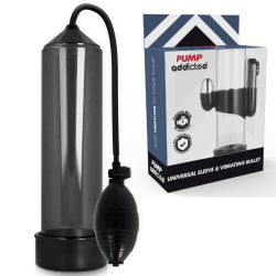 PUMP ADDICTED BOMBA ERECCION RX3 NEGRO CON VIBRADOR