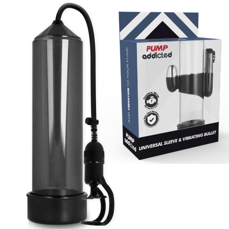 PUMP ADDICTED BOMBA ERECCION RX5 NEGRO CON VIBRADOR