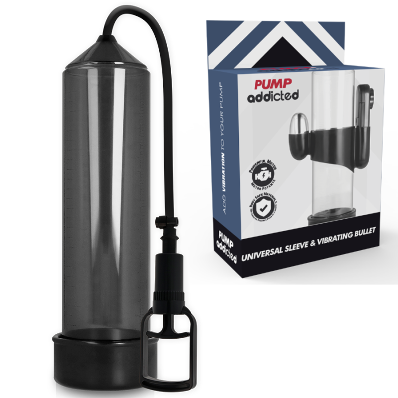 PUMP ADDICTED BOMBA ERECCION RX7 NEGRO CON VIBRADOR
