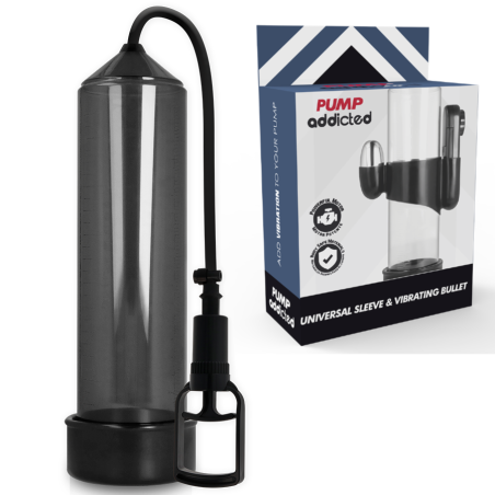 PUMP ADDICTED BOMBA ERECCION RX7 NEGRO CON VIBRADOR