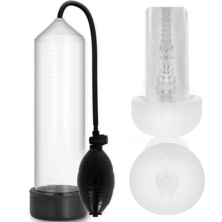 PUMP ADDICTED RX3 BOMBA ERECCION CLEAR CON MASTURBADOR