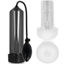 PUMP ADDICTED RX3 BOMBA ERECCION NEGRO CON MASTURBADOR