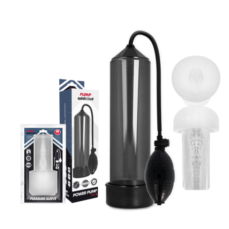 PUMP ADDICTED RX3 BOMBA ERECCION NEGRO CON MASTURBADOR