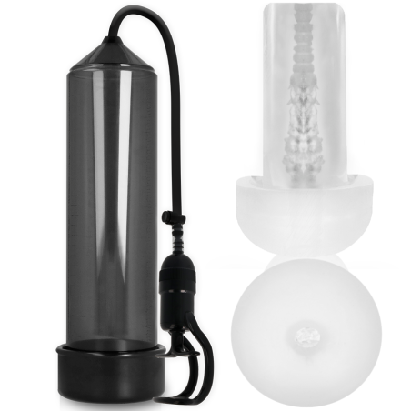 PUMP ADDICTED BOMBA ERECCION RX5 BLACK CON MASTURBADOR
