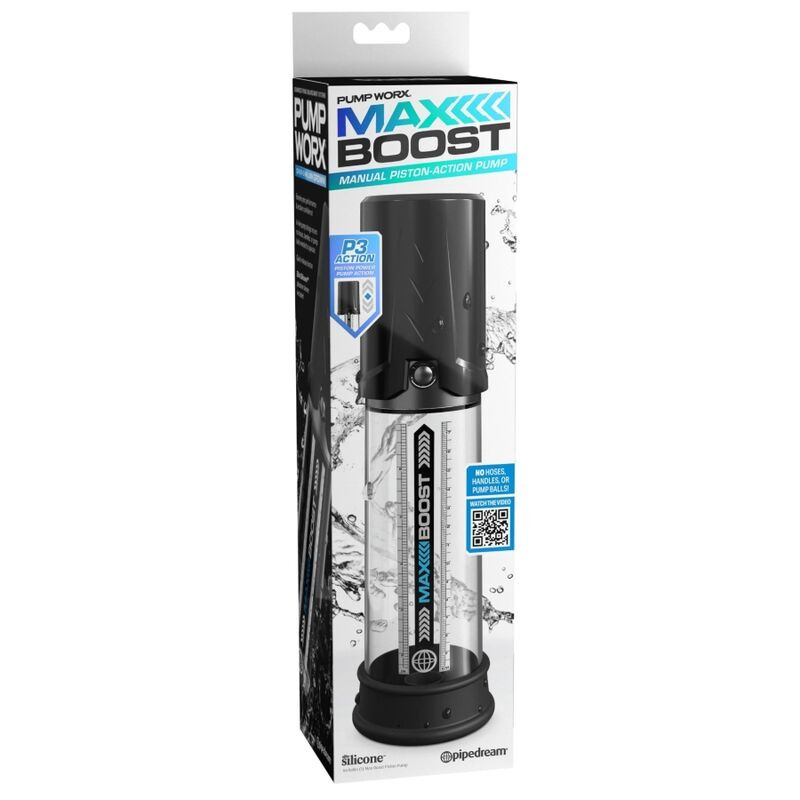 PUMP WORX BOMBA DE ERECCION MAX BOOST NEGRO