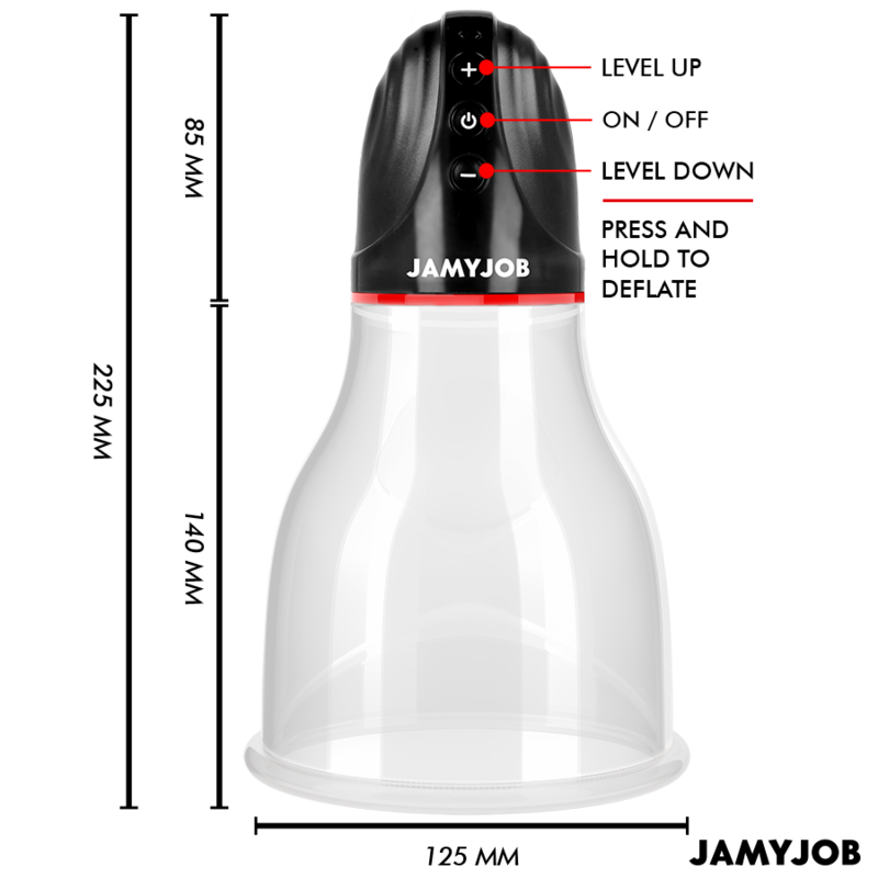 JAMYJOB XPAND LITE BOMBA AUTOMTICA DE TESTICULOS 3 NIVELES DE SUCCIONADOR GRIS