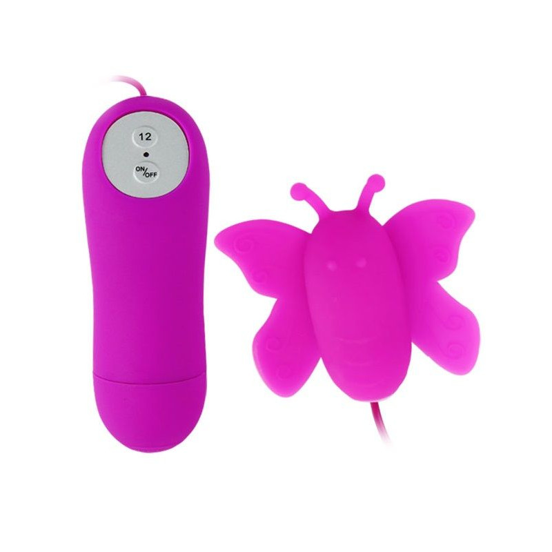 BAILE ESTIMULADOR DE CLITORIS MARIPOSA LOVE EGGS 12 VELOCIDADES LILA CONTROL REMOTO