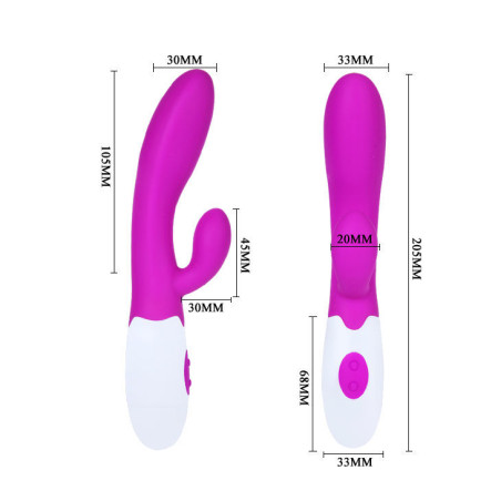 PRETTY LOVE FLIRTATION VIBRADOR CON ESTIMULADOR CLITORIS ALVIS